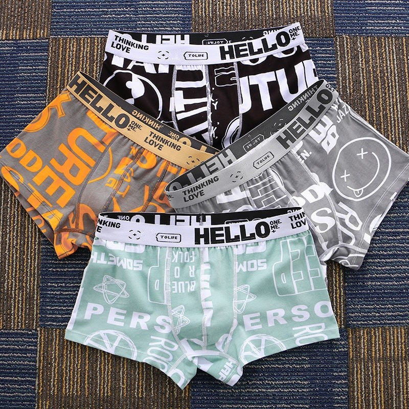 Men Underwear BoxerShorts Cotton Man Panties Male Boxers Breathable Comfortable Mens Printed Underpants Sexy cuecas calzoncillos