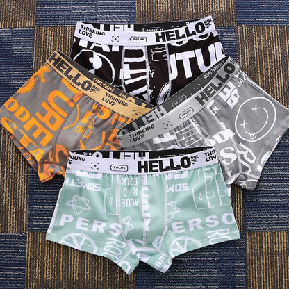 Men Underwear BoxerShorts Cotton Man Panties Male Boxers Breathable Comfortable Mens Printed Underpants Sexy cuecas calzoncillos