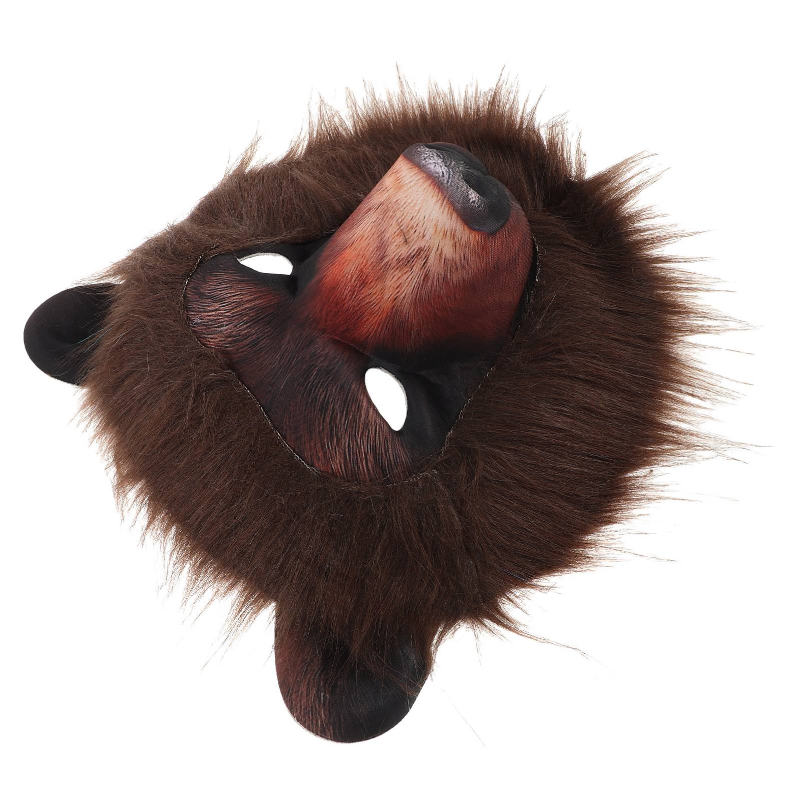 Realistic Bear Head Animal Mask Lightweight & Breathable Halloween Cosplay Costume Mask for Festival Carnival Masquerade Party