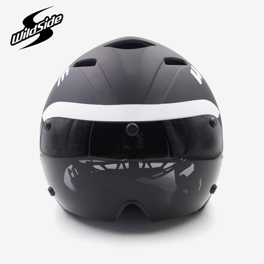 TT Óculos de Lente de Capacete de Ciclismo Capacete de Bicicleta de Estrada Aero Triathlon Tri Capacete de Ciclismo de Corrida de Contrarrelógio Masculino Acessórios de Casco Ciclismo