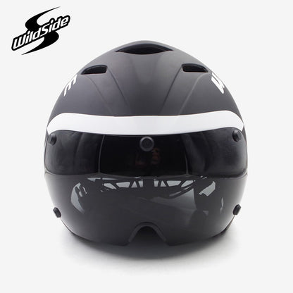 TT Óculos de Lente de Capacete de Ciclismo Capacete de Bicicleta de Estrada Aero Triathlon Tri Capacete de Ciclismo de Corrida de Contrarrelógio Masculino Acessórios de Casco Ciclismo