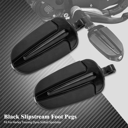 Motorcycle Rear Footpegs Pedal Slipstream Passenger Footrest For Harley Touring Road King FLHR Softail Fat Boy Dyna Sportster XL