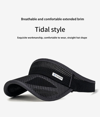 New Summer Sports Women Mesh Extended Brim Air Sun Hats Visor UV Protection Top Empty id Outdoor Men Golf Running Sunscreen Cap