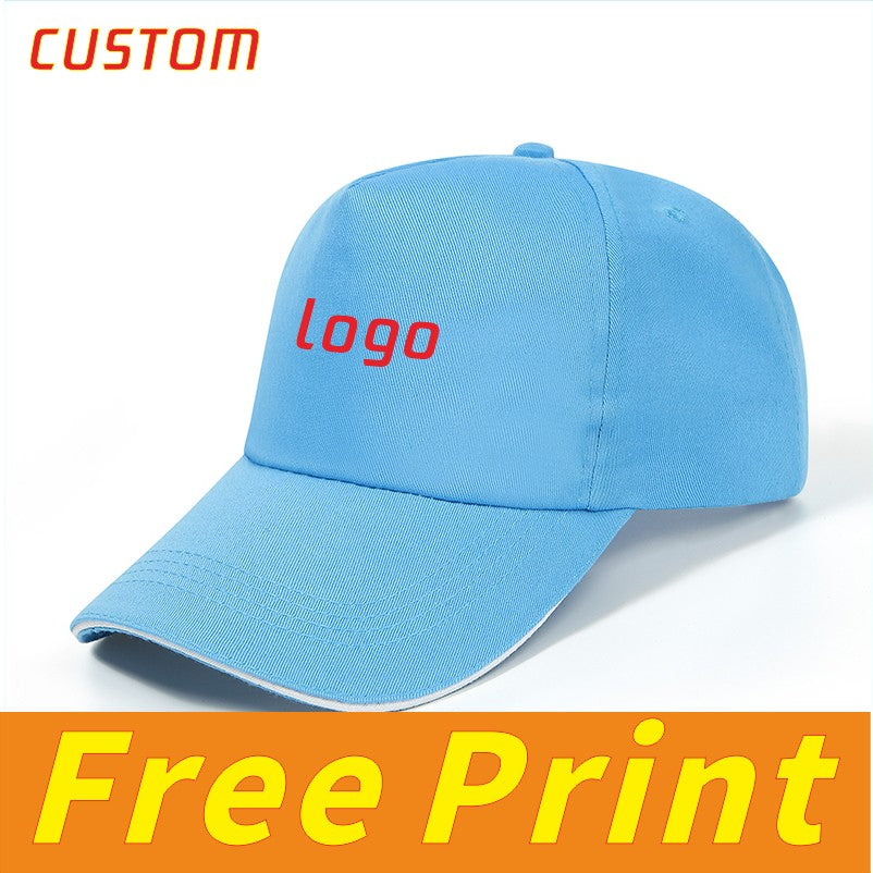 Classic Duck Tongue Hat Tennis Hat Sun Hat Customized Print Logo Icon Personalized Custom Embroidery