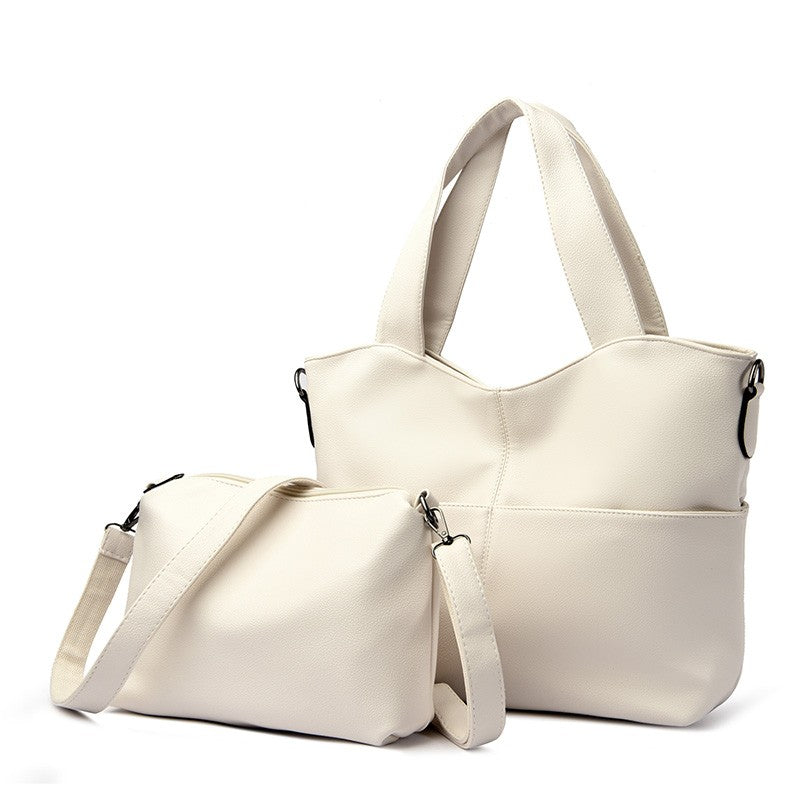 2 Sets Women Handbags Top Quality Pu Leather Luxury Large Capacity Tote Bag Ladies Crossbody Shoulder Bag Purses and HandbagsSac