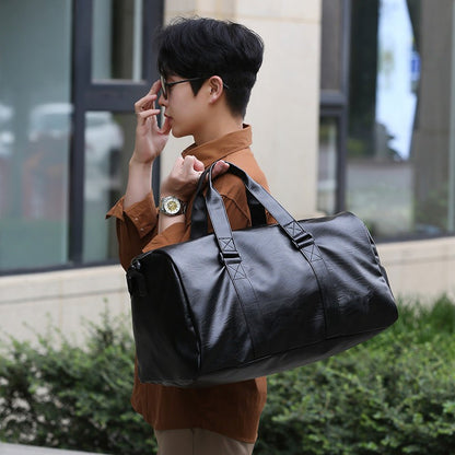 Golf Boston Bag Golf Clothing Bags Travel Business Handbag Large-capacity Crossbody Handbag Soft PU Leather Sports Fitness Gifts