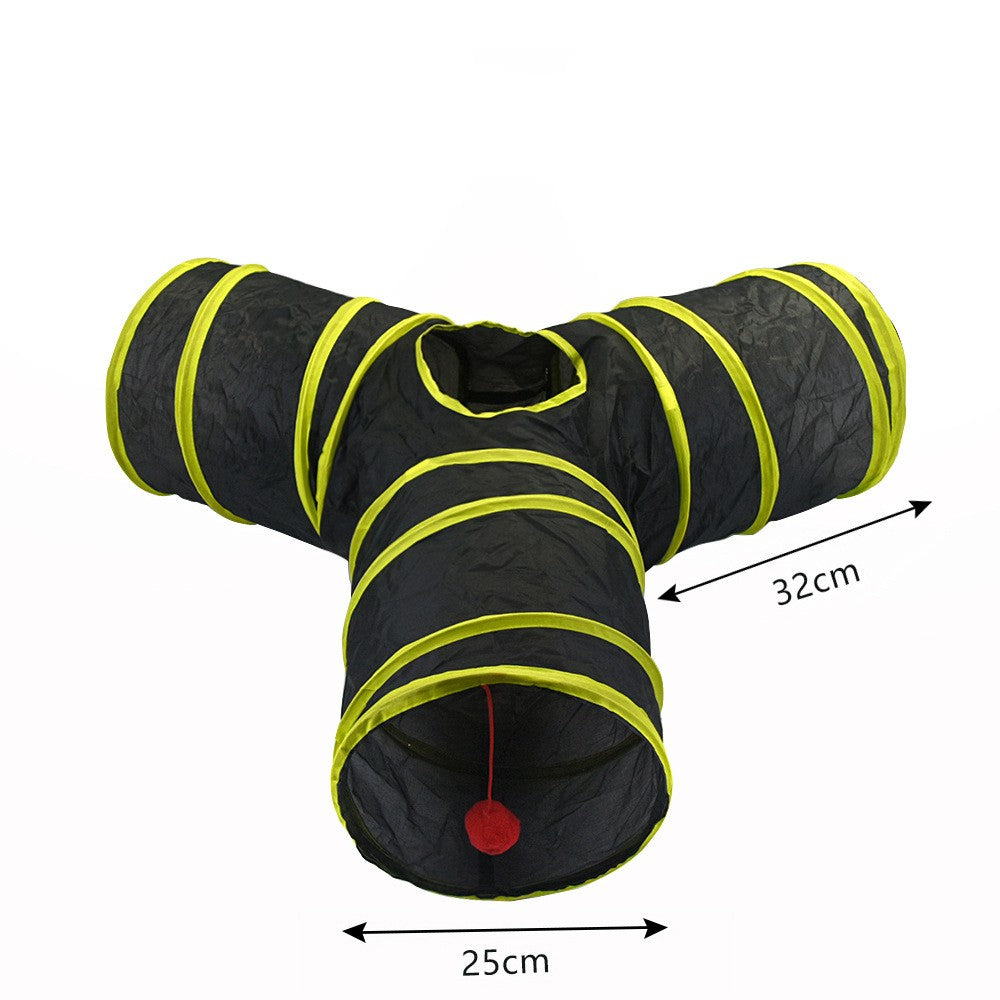 Túnel para Gatos Dobrável Túnel para Gatos Suprimentos para Animais de Estimação Brinquedo de Gato de Passar Túnel de Brincar Barril Perfurado Respirável para Papel de Barulho Interno