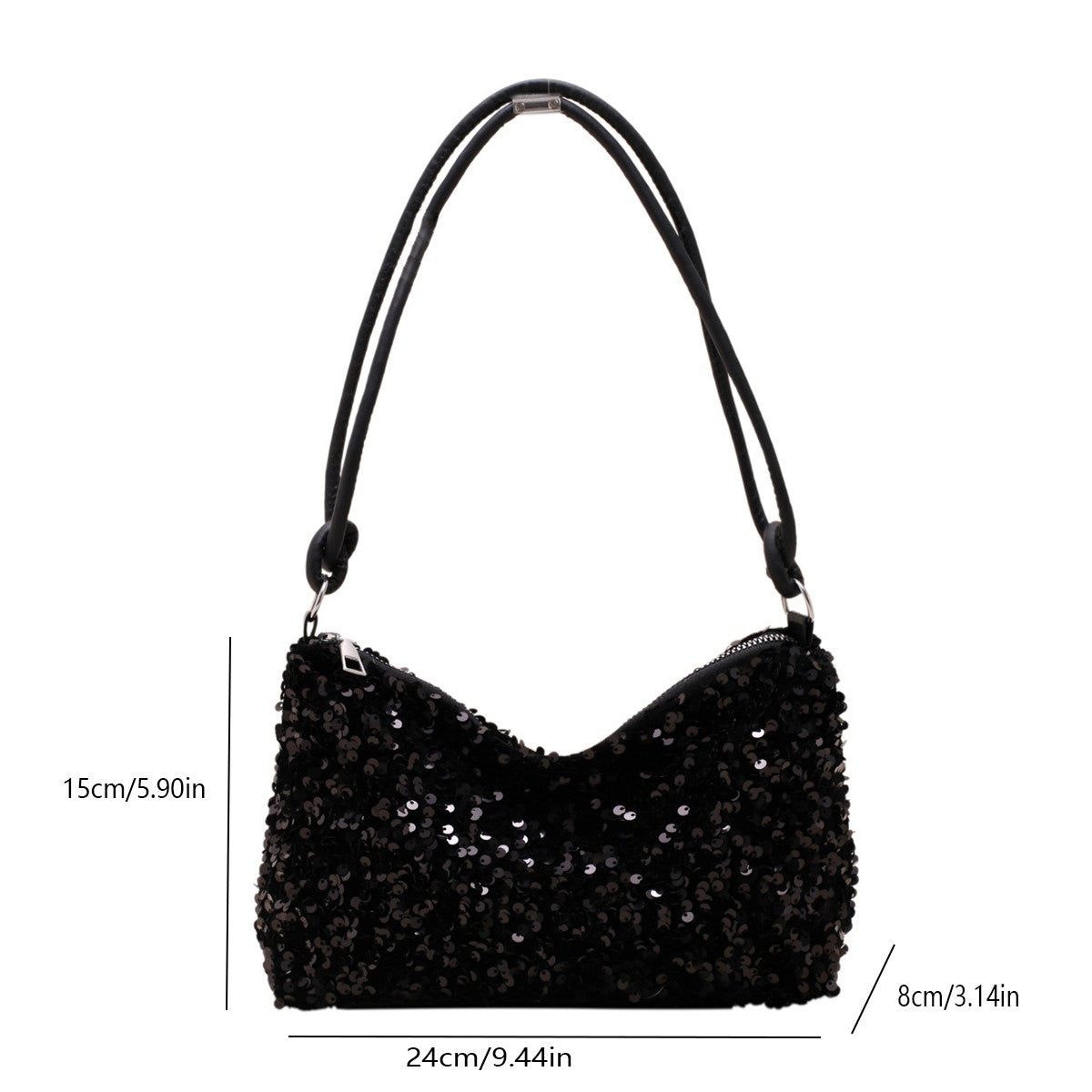 Black Spice Glitter Underarm Bag Casual chic chic design Crossbody shoulder bag one outfit