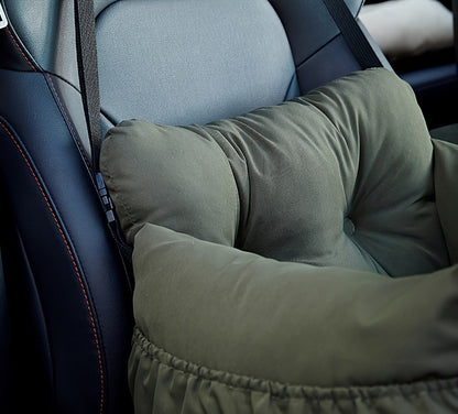 Cadeira de Carro para Cães com Cinto de Segurança - Cama para Pets Antiderrapante para Cães Pequenos, Transportador de Viagem Lavável com Cintas de Segurança para Carro