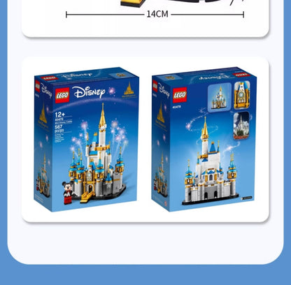 Brinquedo de bloco Lego 40478 mini castelo Disney enfeite de decoração de mesa de brinquedo presente para meninos e meninas