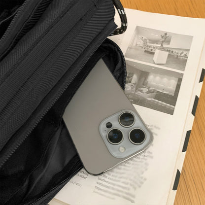 Men's Crossbody Bag, Casual Large-Capacity Daily Travel Water Bottle Umbrella Shoulder Bag, Lightweight Sports Phone Bag