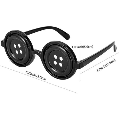 Button Eyes Glasses Eyewear Halloween Glasses Cosplay for Halloween Costume Accessory Party Favor Eyewear