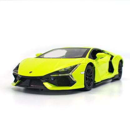 Miniatura 1:24 Lamborghini Revuelto Modelo Liga Carro Esportivo Diecast Brinquedo Portas Abertas com Recuo e Spray Veículos de Presente para Crianças