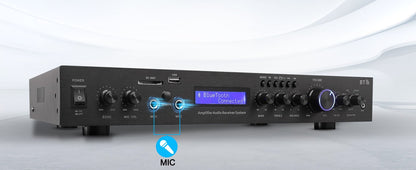 Microfone Sem Fio Aveek para Alto-falante e Máquina de Karaokê, Microfone de Karaokê Recarregável de 2.4GHz (Funciona por 10h), para Festas, 2 Pacotes