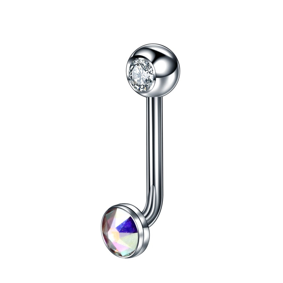 1PC Titânio Christina Vertical Hood Piercings Anéis de Lábio Flor Opala Sexy Piercings de Lábio Joias de Piercing de Sobrancelha VCH