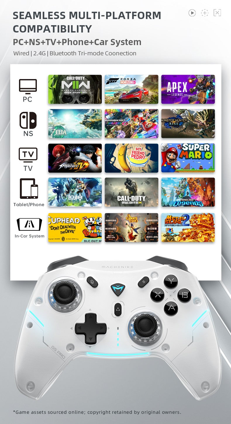 MACHENIKE G5Pro Max SE Gaming Controller With Charging Dock Optional Hall Effect Joysticks Triggers RGB Light Wireless Gamepad