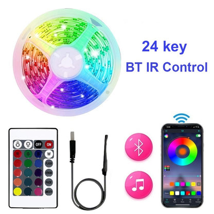 Smart LED Strip Lights 5m-20m Music Sync 5V RGB Led Light with App and Remote Control Christmas Party Room Decoration Lighting
