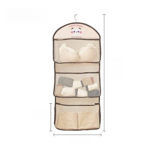 Wardrobe storage hanging bag bedroom large capacity underwear sockscartoon storagebag householddoor storage hangingbag practical