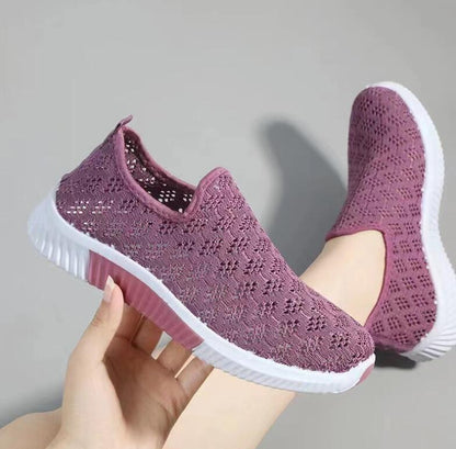 New Summer Fashion Women Shoes Mesh Sports Shoes Breathable Flats Soft Sole Casual Sneakers