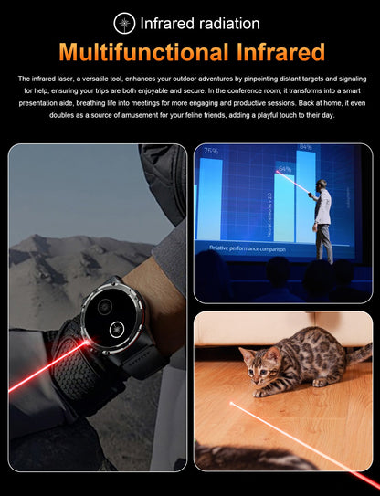 2026 Popular Outdoors GPS Sports Smart Watch Masculino Tela AMOLED Bússola à Prova D'água 500mAh NFC Chamada HD Smart Watch Para Homens T-REX 3