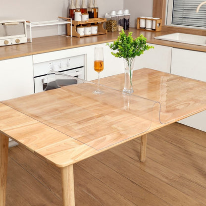 Clear Table ProtectorPlastic Table Cover Protector, Desk Protector Mat, Desk Pad Waterproof PVC   cover table