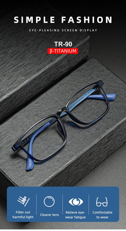 KANSEPT High Quality UltraLight Pure Titanium Anti Blue Reading Glasses Myopia Hyperopia Optical Glasses Prescription Eyewear