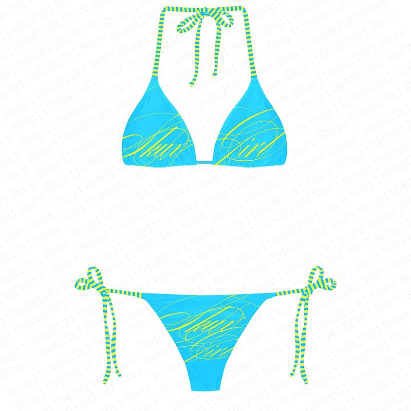 Y2k Gothic tight corset from the 2000s backless  sleeveless hot and spicy Emo girl crop top summer bikini set beach vest party