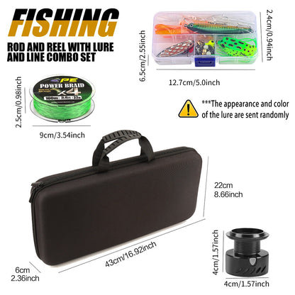Conjunto de Pesca Portátil Retrátil Haste de Carbono Luya Vara de Pesca de Longo Alcance para Pesca Marinha