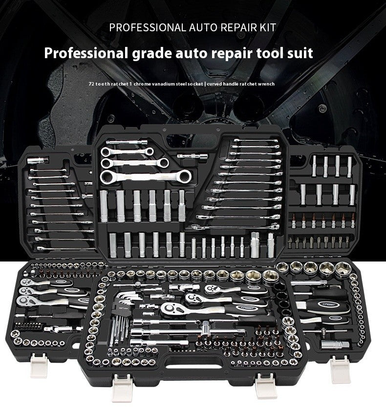 Grande Conjunto de Ferramentas para Reparo Automotivo Chave de Boca de Soquete de Manutenção Automotiva Conjunto de Combinação de Soquetes Multifuncional