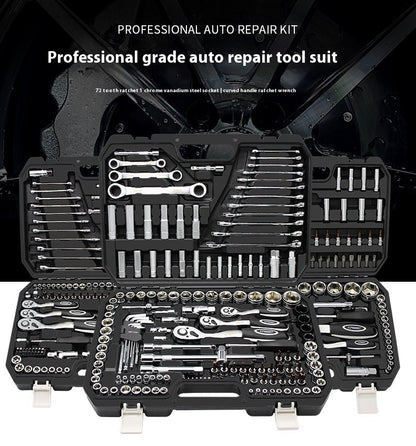 Grande Conjunto de Ferramentas para Reparo Automotivo Chave de Boca de Soquete de Manutenção Automotiva Conjunto de Combinação de Soquetes Multifuncional