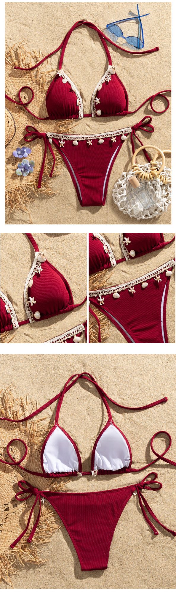 Sexy White Bikinis Women's Swimwear Female Swimsuit For Swimming Wear Bathing Suits Brazilian Bikini Set Beachwear Pool Bather