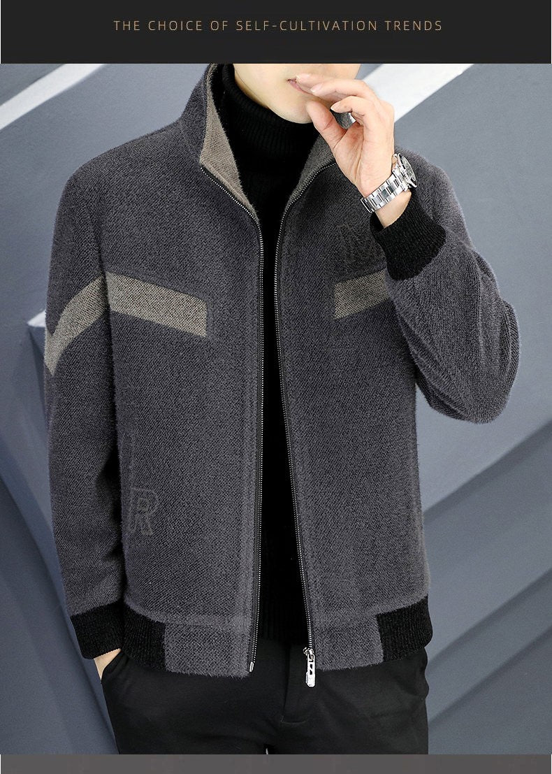 Autumn/Winter Men's Wool Blends Jacket Short Korean Short Casual Business Woolen Coat Thick Warm Social Streetwear Overcoat
