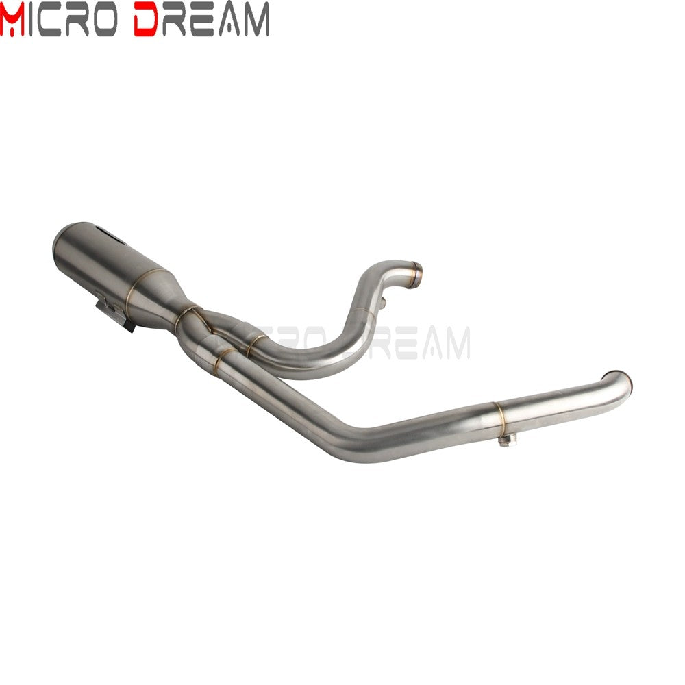 2 into 1 Motorcycle Engine System Pipe Slip on Exhaust Mufflers For Harley Street Glide ST FLHXST EFI FLHX Special FLHXS 2017-25