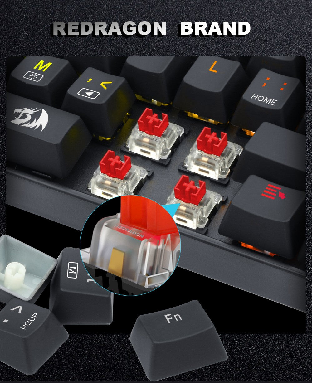 REDRAGON SMD RGB MX Switch 3Pin Clicky Linear Tactile Silent Red Switche For Backlit Mechanical Keyboard