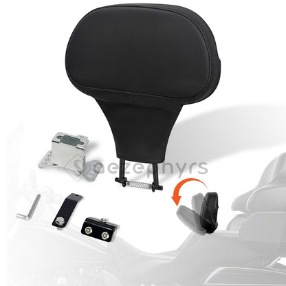 Encosto Ajustável para Piloto de Moto, Kit de Montagem Plug-In para Harley Touring CVO Electra Street Glide Road King 09-25
