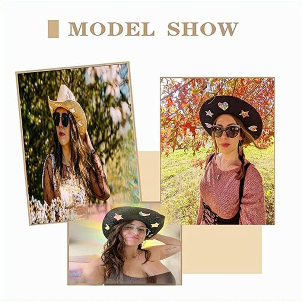 Straw Cowgirl Hat for Women Girls Shapeable Cowgirl Hat Vintage Summer Woven Sun Hat for Music Festival Party Beach