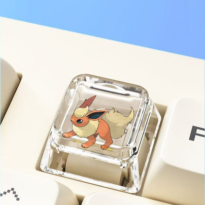 Pokemon Cross mechanical keyboard personalized anime keycap single Charmeleon Blastoise Eevee transparent cartoon keycap