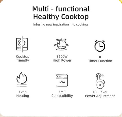 3500W High-Power Electric Ceramic Stove Induction Cooker Multifunctional Household Electronic Kitchen Appliance