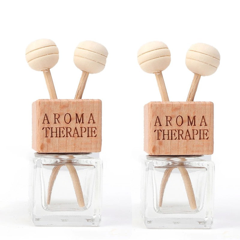 1/2PÇS Enfeite para Carro Perfume de Ar Condicionado Frasco Vazio Aromatizador Interno Bonito Clipe para Saída de Ar Frasco de Perfume Quadrado de Vidro