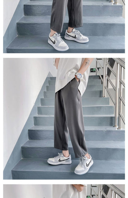 2025 Loose Men's Suit Solid Color Blazers Formal Office Pants Business Trousers Community Fashion Dress Korean Male Clothing X40