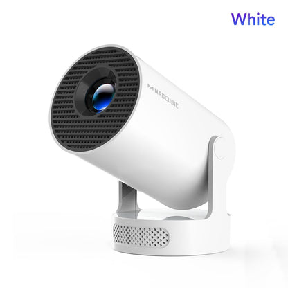 Magcubic HY300 Pro+ Projetor Portátil 4K Android 11 8000 Lumens WiFi 6 BT5.4 Cinema ao Ar Livre Alto-falante HiFi 5W Compatível com HD 720P