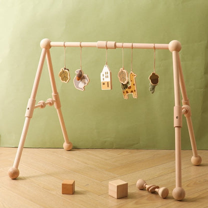 Móbile de Berço de Madeira, Chocalho e Mordedor, Brinquedos Sensoriais para Bebês, Brinquedos de Atividades para Carrinhos, Presentes para Ginásios de Bebês Recém-Nascidos