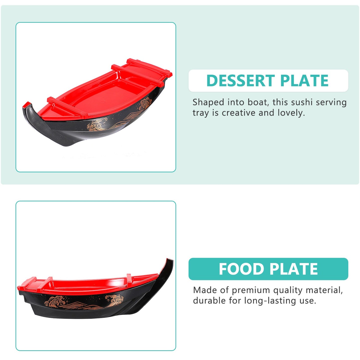 Sushi Boat Plate Plastic Tray Sashimi Storage Creative Decorative Tableware for Parties Gatherings Banquets Weddings Picnics