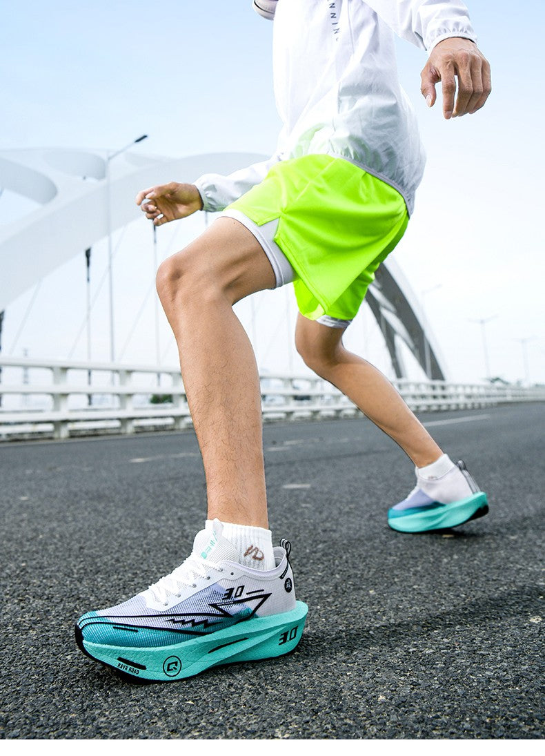 Tênis Masculino de Malha para Conforto 2025, Tênis de Corrida Masculino com Placa de Carbono 3.0, Amortecimento, Esportes, Treino, Corrida, Calçado Especializado para Corrida