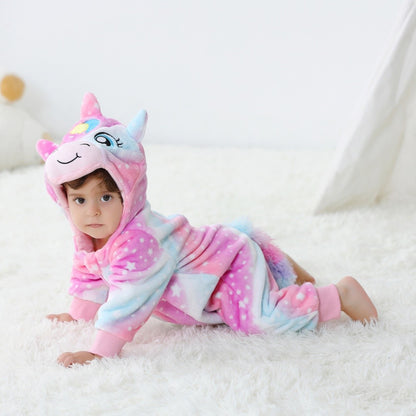 Baby Unisex Romper Newborn Unicorn Animal Cartoon Onesies Pajamas Anime Cosplay Costumes for Kids Boys Girls Christmas Halloween
