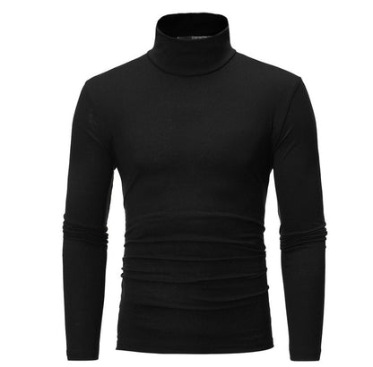 2025 New Man Thermal Turtleneck Casual Sleepwear Shirt S-2XL Sleeve Long Slim Coat 5colors Basic Sweater Bottom Winter