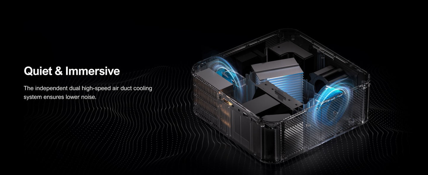 Projetor ULTIMEA Apollo P40 Full HD 1080P Nativo, Suporte a 4K, Projetor de Cinema Doméstico Inteligente com WiFi, Bluetooth e Foco Automático