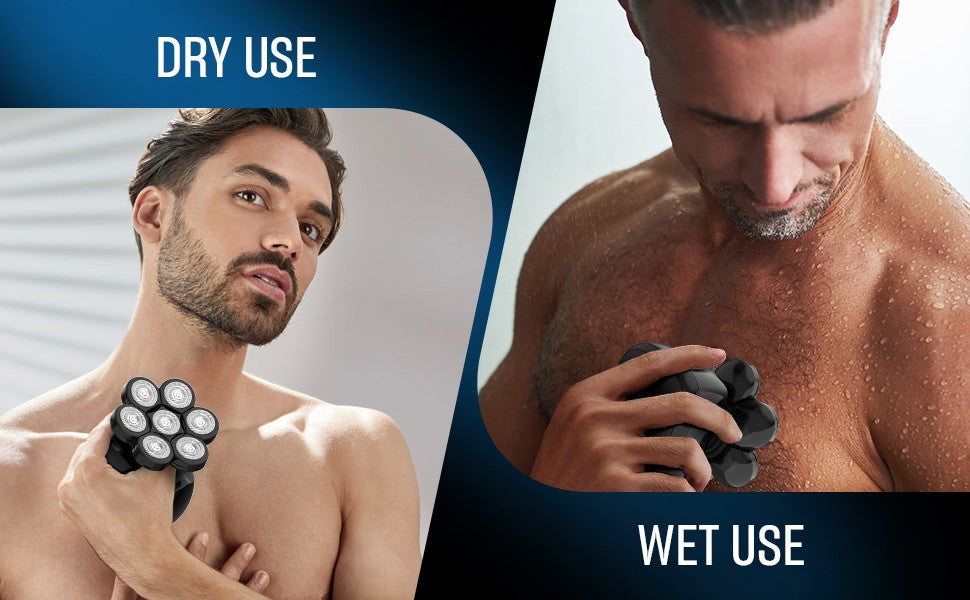 SEJOY 6-in-1 Multifunctional  7D Head Shavers for Bald Men Electric Razor with Nose Hair Trimmer Waterproof Mens Grooming Kit