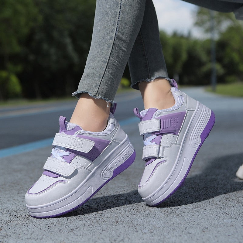 New Children's Roller Skates Boys Girls Double Wheel Unisex Roller Skates Shoes New Sneakers  Outdoor Sports Casual Shoes