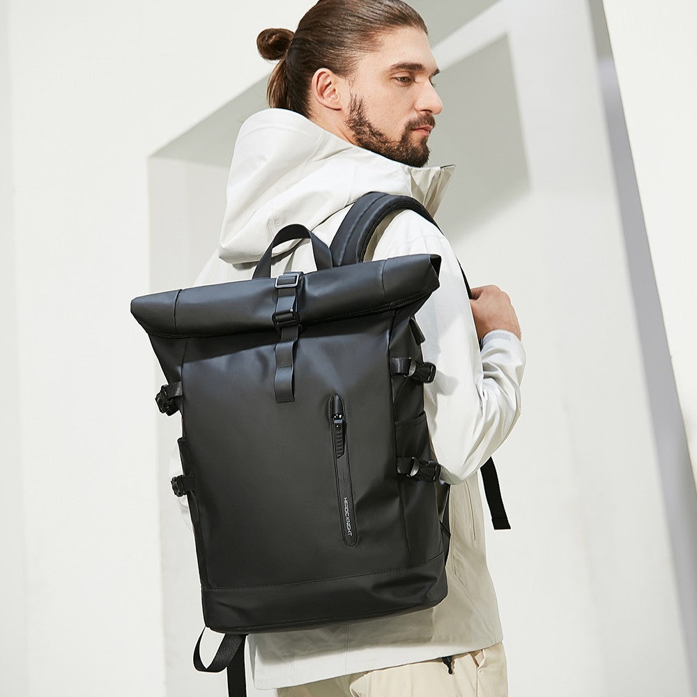 Mochila de Viagem Expansível HK Masculina Grande Capacidade À Prova D'Água Bolsa para Laptop de 15,6" Mochila de Caminhada Ciclismo com Porta USB